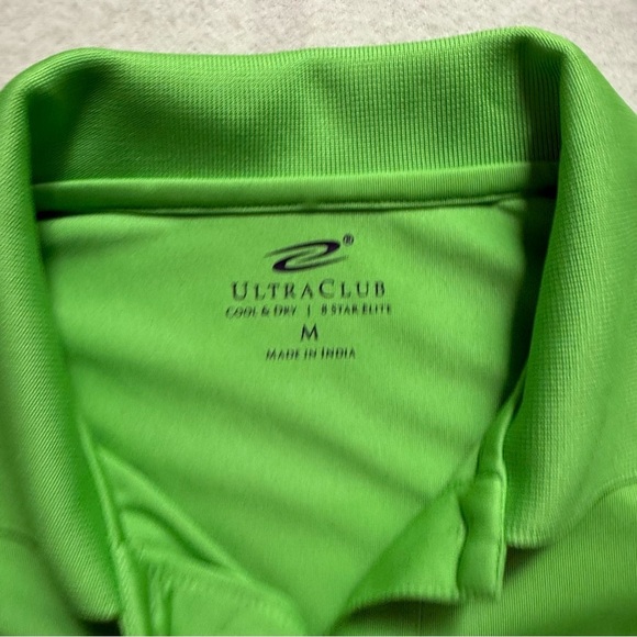 Bright Lime Green Polo Shirt Women's Size Medium - Picture 4 of 10